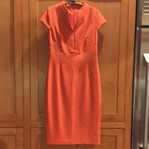 Calvin Klein Vibrant Orange Midi Dress